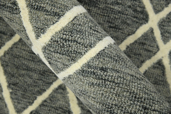 Gray Wool Vista 5x8 Feet Hand-Tufted Carpet - Rug - Ouch Cart