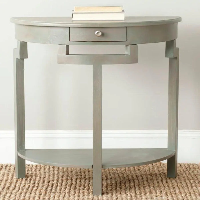 Half Moon shape Solid Wood Console Table with Drawer - Ouch Cart