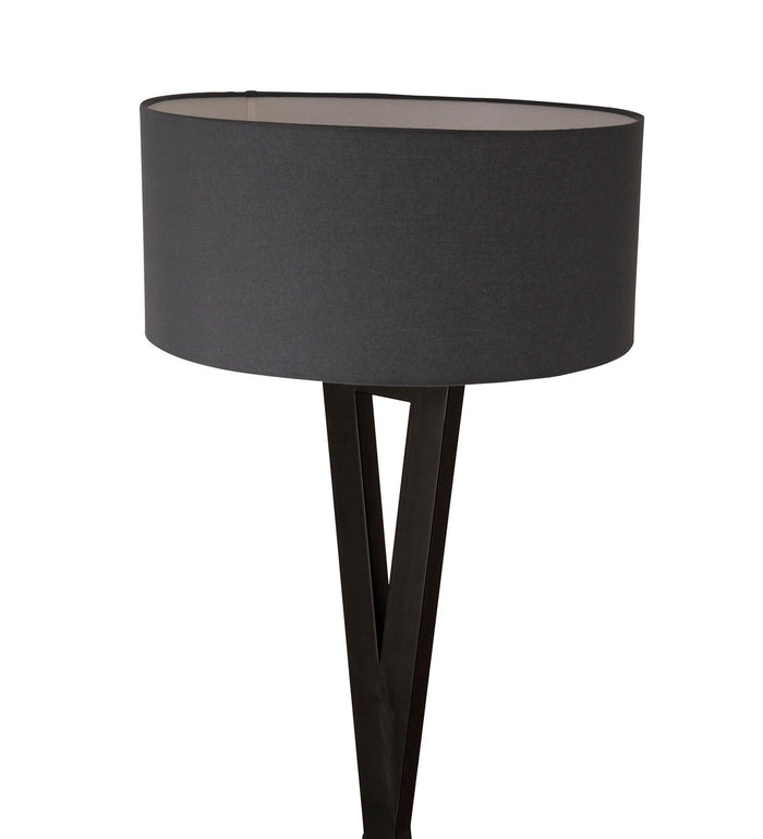 Hamptons Grey Metal Shade Club Floor Lamp with Metal Base - Ouch Cart