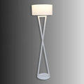 Hamptons White Floor Lamp With Metal Base By SS Lightings - Ouch Cart