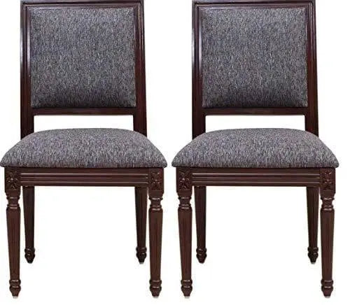 Handicrafts Sheesham Wood Dining Chair/Arm Easy Comfort Chestnut Warm Cushioned Chair Set of 2 PCs - Ouch Cart