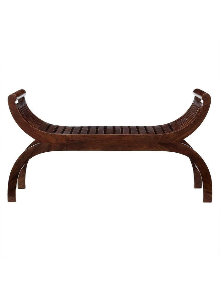 Handicrafts Sheesham Wood Rest Chair/Lounge/Backless Couch - Ouch Cart