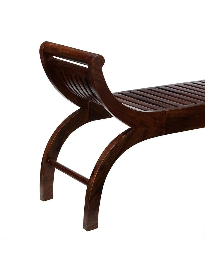 Handicrafts Sheesham Wood Rest Chair/Lounge/Backless Couch - Ouch Cart