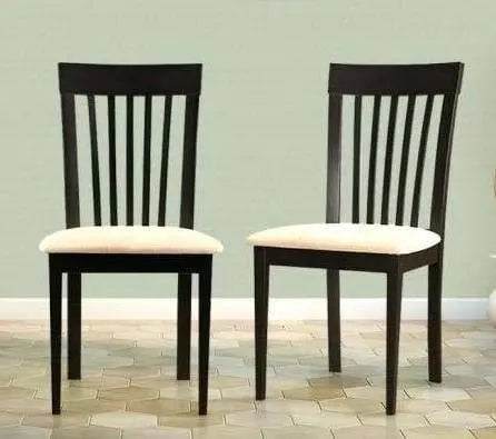 Handicrafts Standard Wooden Easy to Comfort Upholstery Seating Chair Set of 2 PCs in Walnut Finishing - Ouch Cart