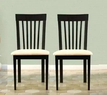 Handicrafts Standard Wooden Easy to Comfort Upholstery Seating Chair Set of 2 PCs in Walnut Finishing - Ouch Cart