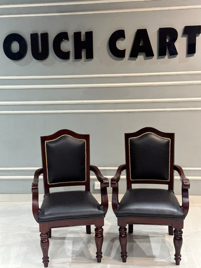 Handmade Pure Sheesham Wooden Chair Armrest Seating Chair Save 21%