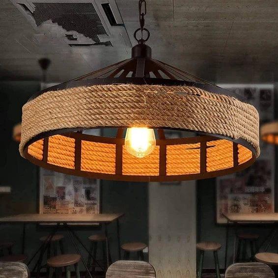 Hanging Lamp Vintage Hemp Rope Pendant Ceiling Lamp For Home Decoration Restaurant - Ouch Cart