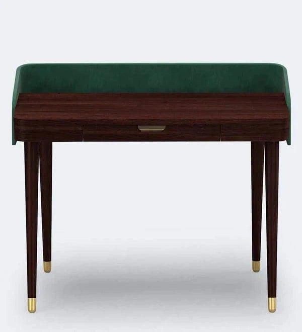 Hannah Affair Study Table in Dark Walnut Finish - Ouch Cart
