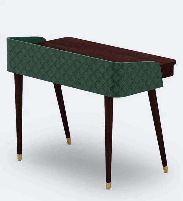 Hannah Affair Study Table in Dark Walnut Finish - Ouch Cart