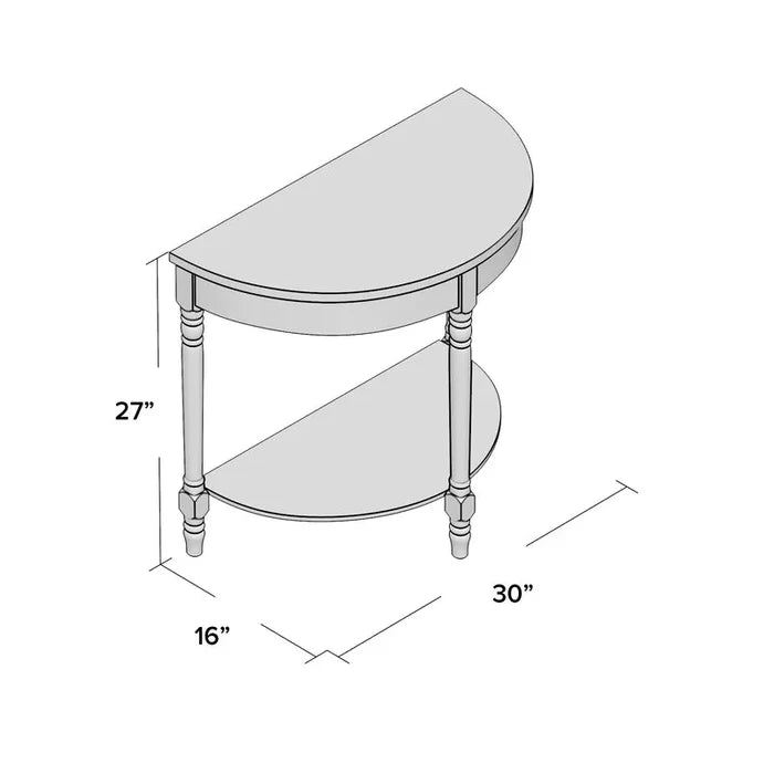 Hannah  Solid Wood Top Console Table Ouch Cart