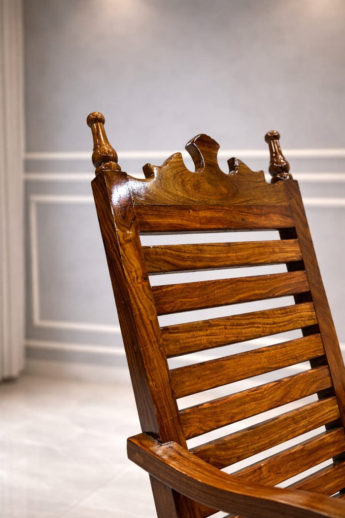 Harold Solid Wood Rocking Chair In Honey Oak Finish OUCH CART
