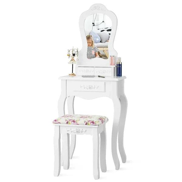 Harozertan Vanity dressing table design with miror with stool - Ouch Cart