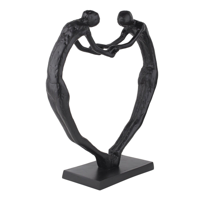 Heartfelt Harmony Sculpture in Black - Ouch Cart