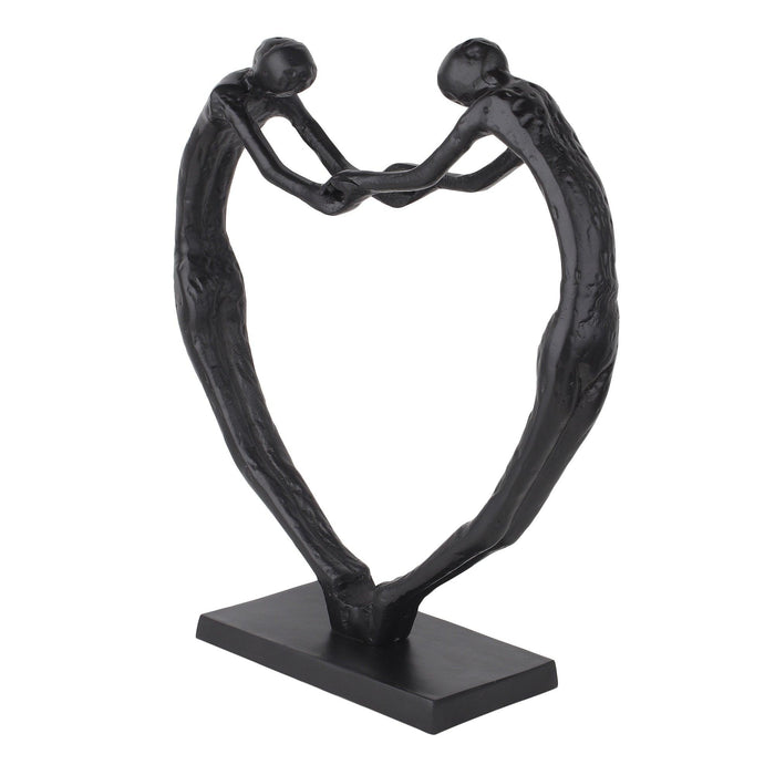 Heartfelt Harmony Sculpture in Black - Ouch Cart