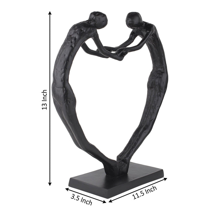 Heartfelt Harmony Sculpture in Black - Ouch Cart