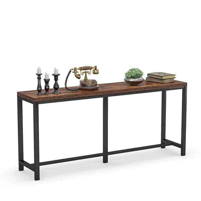 Heeter Iron And Wood Console Table - Ouch Cart
