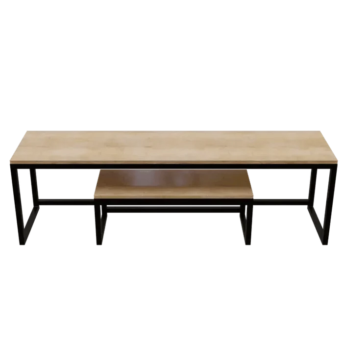 Helious TV Unit With Storage Space in Large Size in Wooden Texture - Ouch Cart
