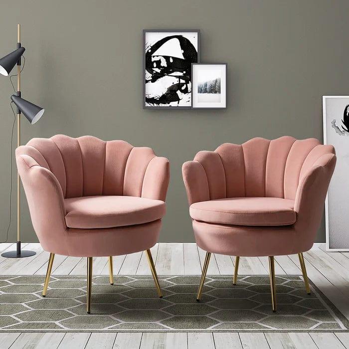 Hendrix Upholstered Barrel Chair (Set of 2) - Ouch Cart | Armchair | Wing chair