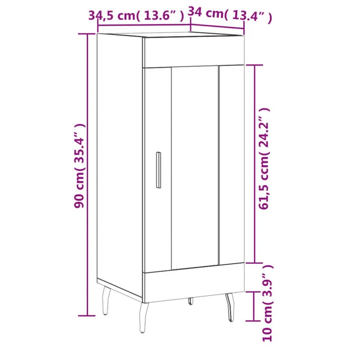 Henry 34.5cm Sideboard: Compact Elegance for Stylish Storage Solutions" Ouch Cart