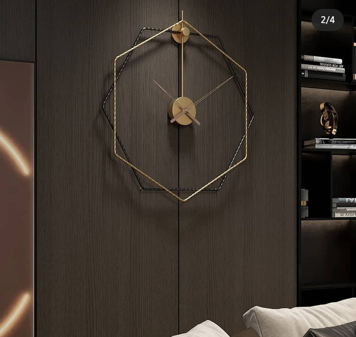 Hexagon Desigen Wall Clock N.R.HOMESDECOR