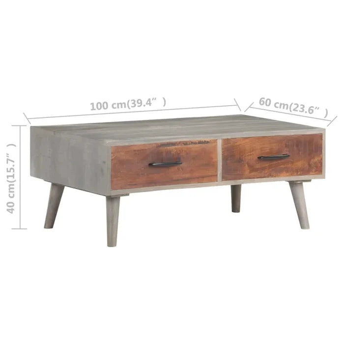 Hudson  Coffee Table with Storage Ouch Cart
