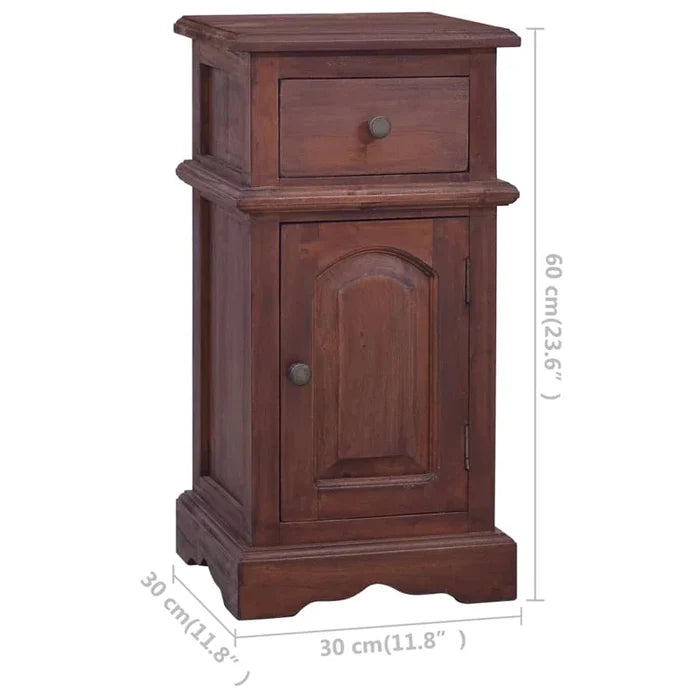 Hudson Solid Wood Bedside Table Ouch Cart