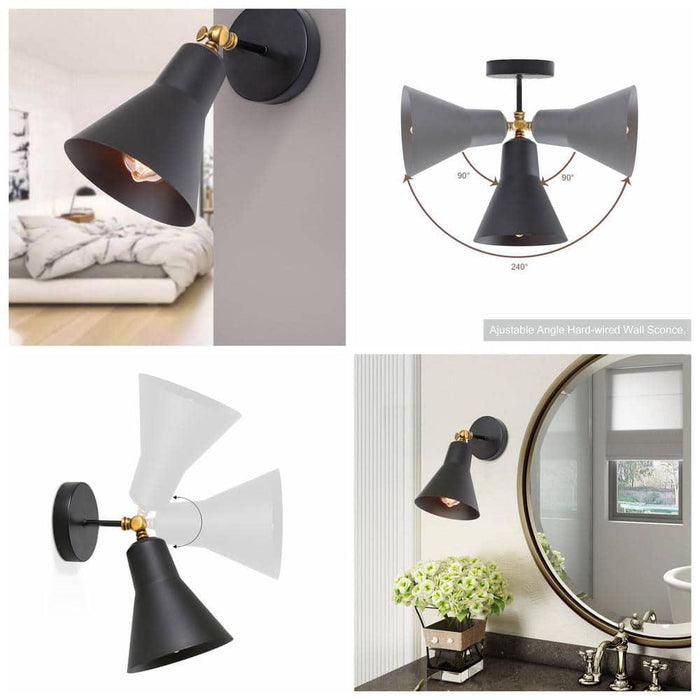 Industrial Black Metal Wall Light By SS Lightings - Ouch Cart