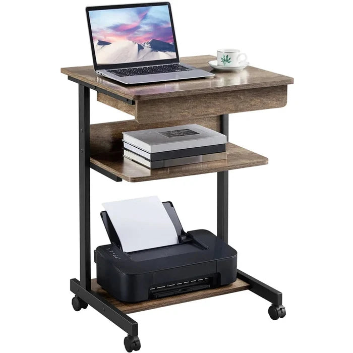 "Industrial Elegance: The Metal Base Writing Desk" ouch cart