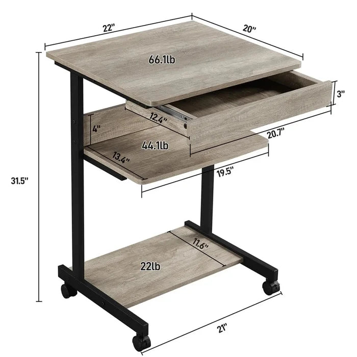 "Industrial Elegance: The Metal Base Writing Desk" ouch cart