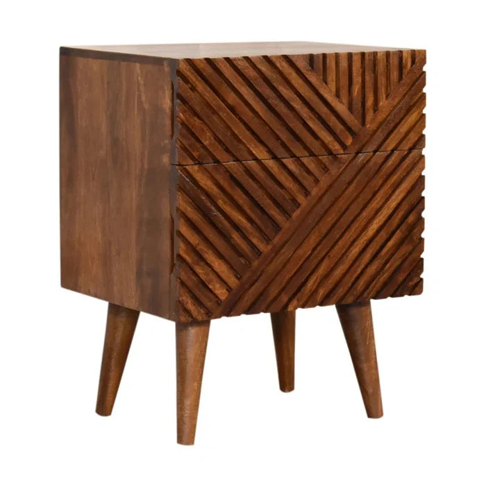 Iris Solid Wood Bedside Table Ouch Cart