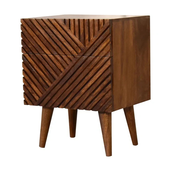Iris Solid Wood Bedside Table Ouch Cart