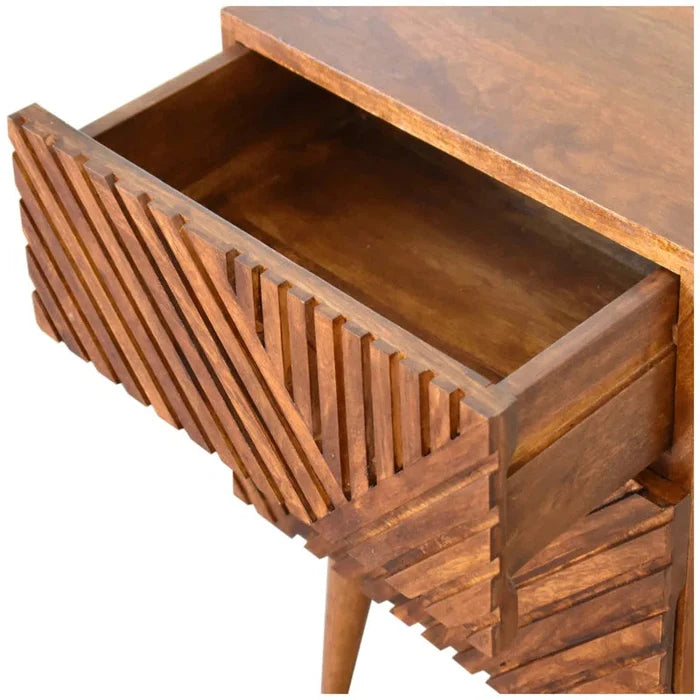Iris Solid Wood Bedside Table Ouch Cart