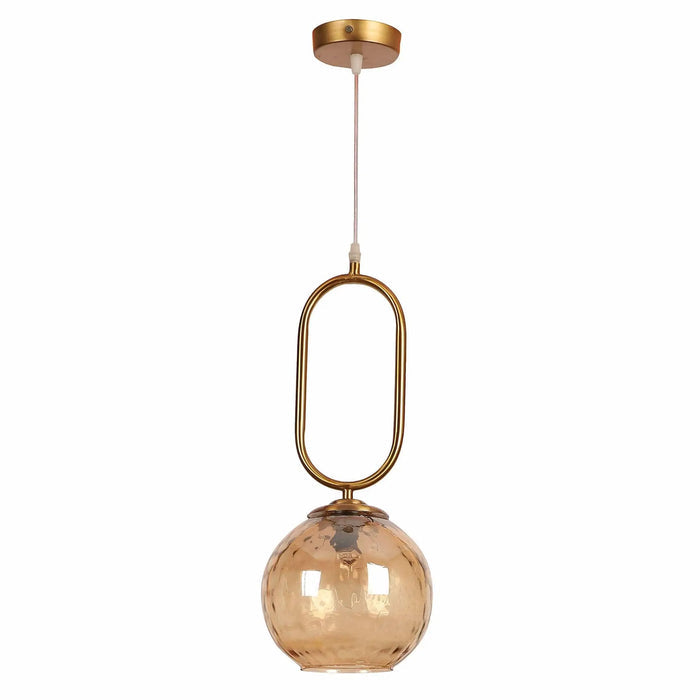 Iron Glass Hanging Lights Gold Finish - Ouch Cart