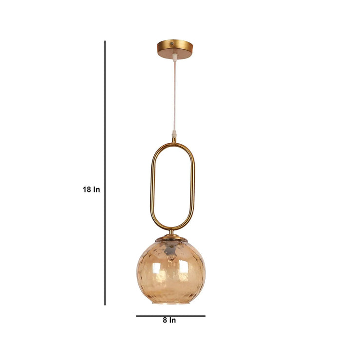 Iron Glass Hanging Lights Gold Finish - Ouch Cart