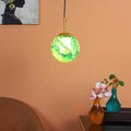 Iron Hanging Lights Green and Gold Finish - Ouch Cart
