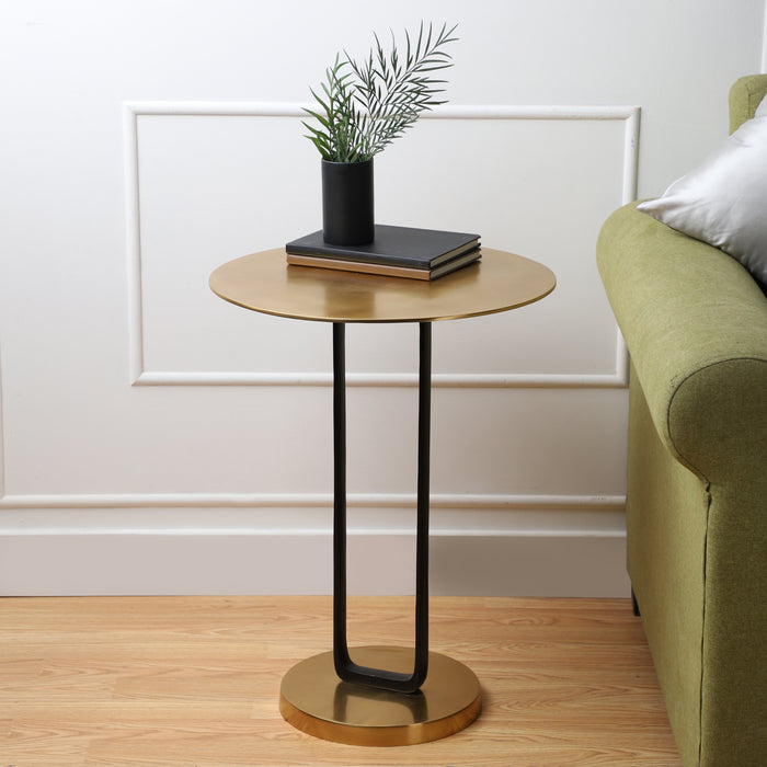 Irwin's Rectange Table by Décor de Maison in Gold top & base with Black Body-OUCHCART