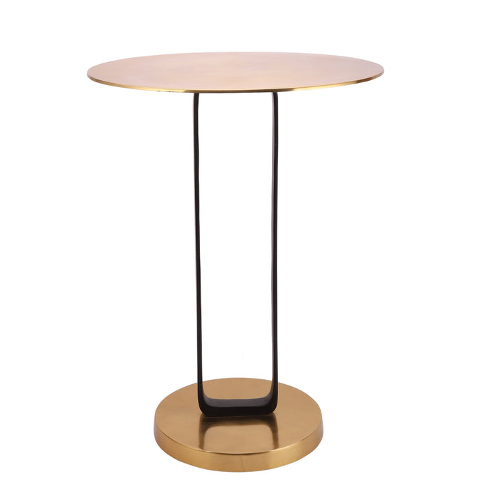 Irwin's Rectange Table by Décor de Maison in Gold top & base with Black Body M.M.I. OVERSEAS