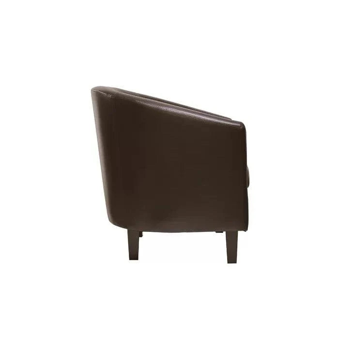 Isadora Vegan Leather Barrel Chair - Ouch Cart | Tub chair