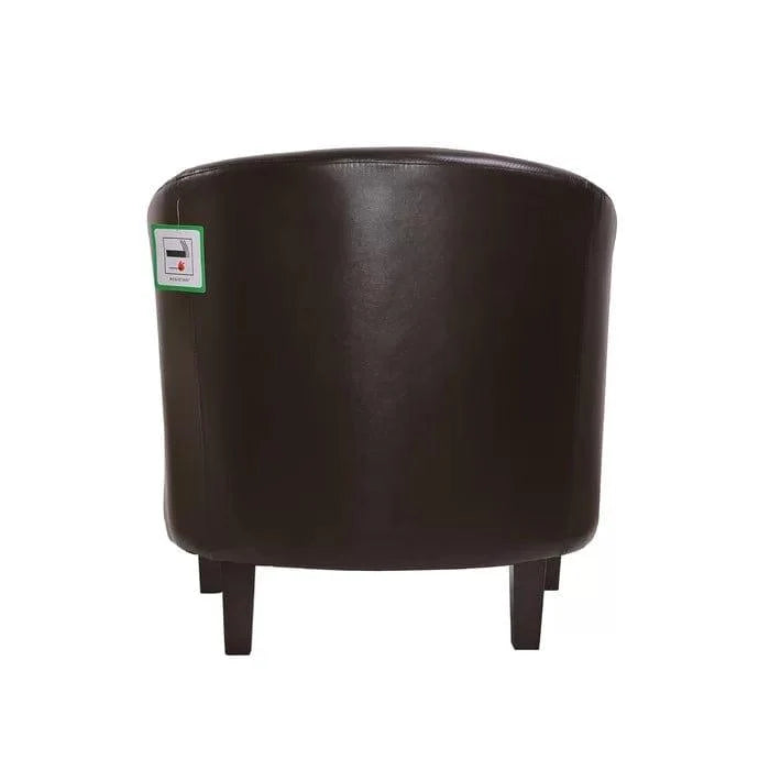 Isadora Vegan Leather Barrel Chair - Ouch Cart