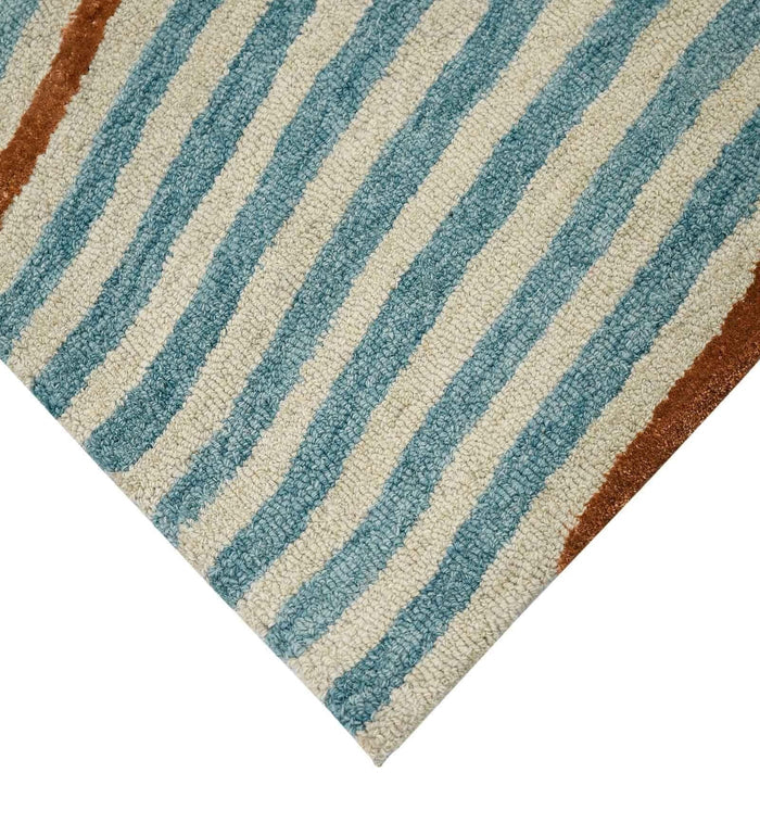 IVORY Wool & Viscose Canyan 4x6 Feet Hand-Tufted Carpet - Rug - Ouch Cart