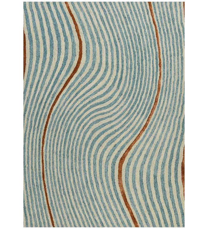 IVORY Wool & Viscose Canyan 4x6 Feet Hand-Tufted Carpet - Rug - Ouch Cart