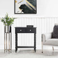 James Console Table For Living Room Furniture, 2 Drawers Wooden Slim Entry Hallway Table Ouch Cart