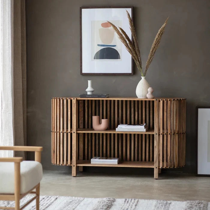 Janice Solid Wood Top Console Table Ouch Cart