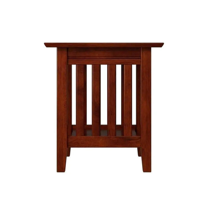 Jarrah Tall Solid Wood End Table - Ouch Cart
