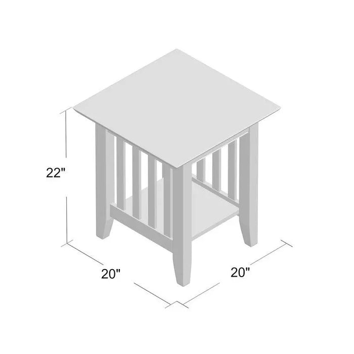 Jarrah Tall Solid Wood End Table - Ouch Cart