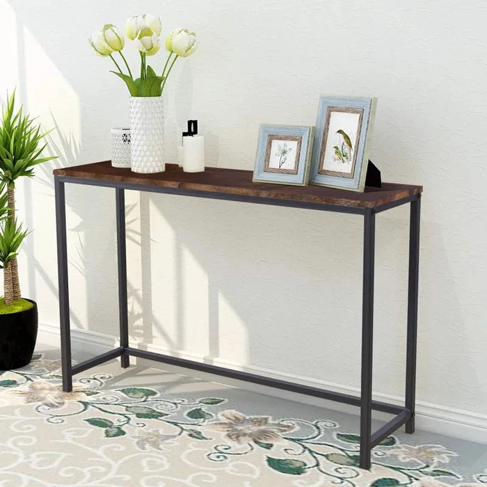 Jocelyn  Solid Wood Top Console Table Ouch Cart
