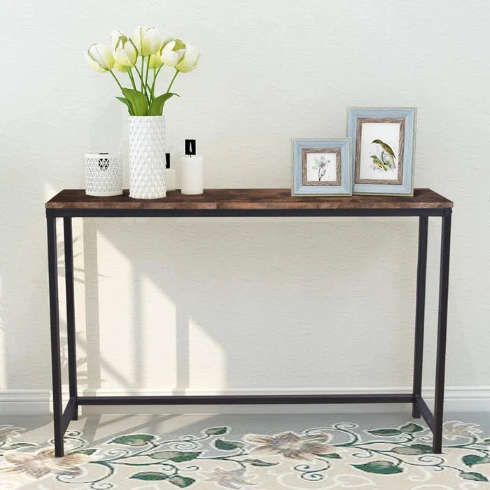 Jocelyn  Solid Wood Top Console Table Ouch Cart