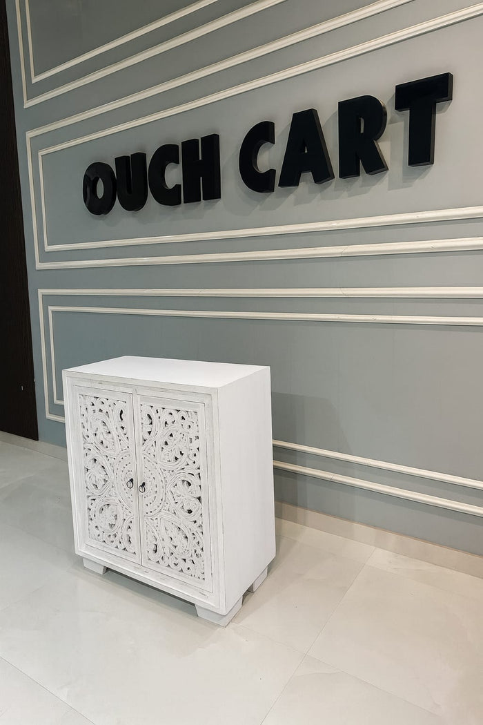 Joshua 2 Door Cabinets and Sideboard (White Finish)