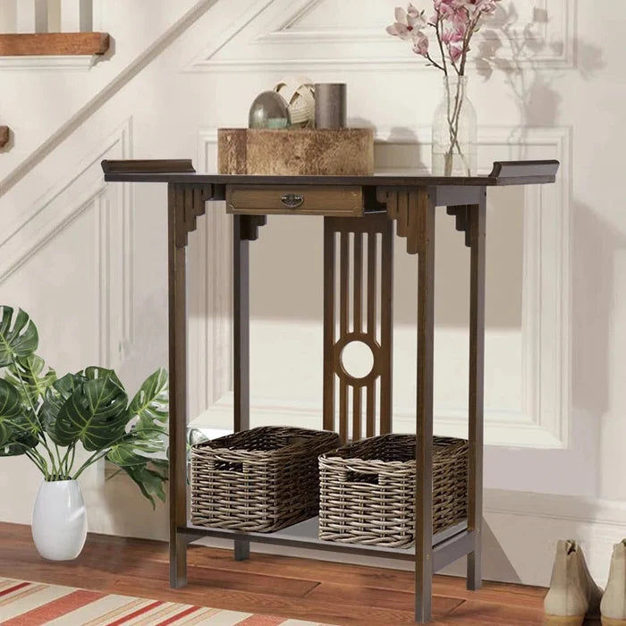 Juan Solid Wood Console Table Ouch Cart