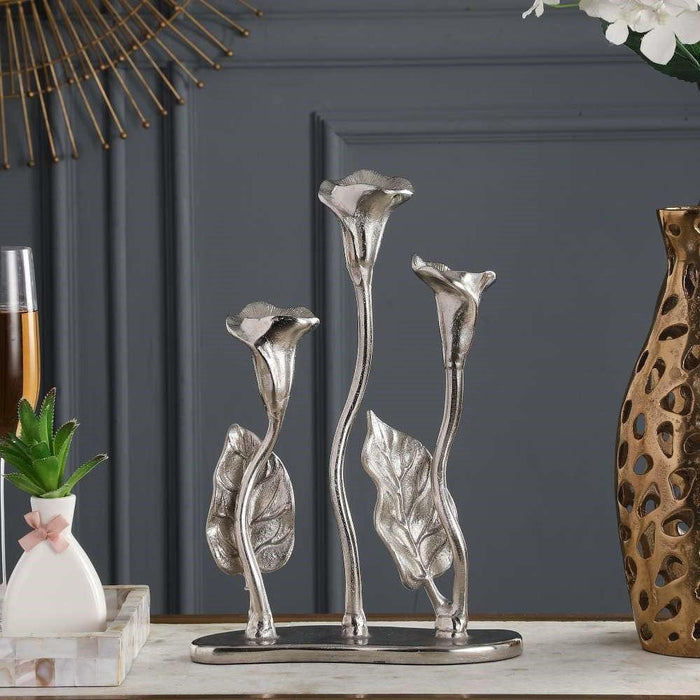 Jules Triple Candle Holder Silver - Ouch Cart